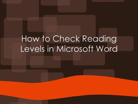 How to Check Reading Levels in Microsoft Word