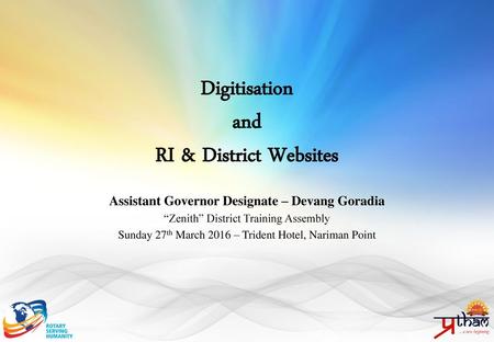 Digitisation and RI & District Websites