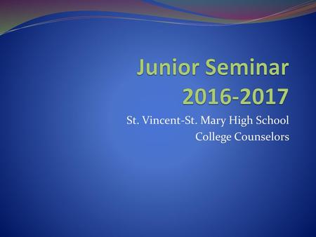 St. Vincent-St. Mary High School College Counselors