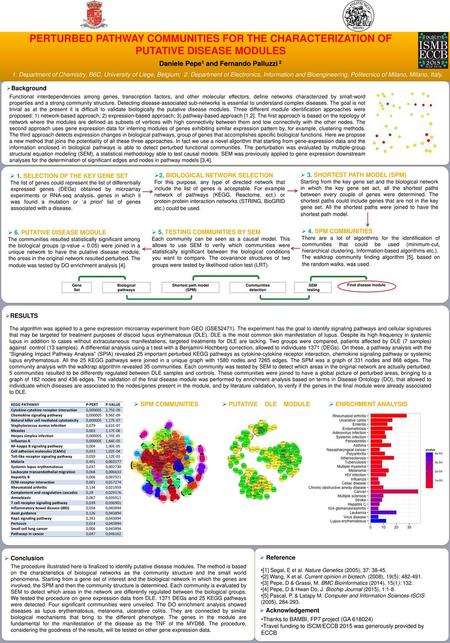 1. SELECTION OF THE KEY GENE SET 2. BIOLOGICAL NETWORK SELECTION