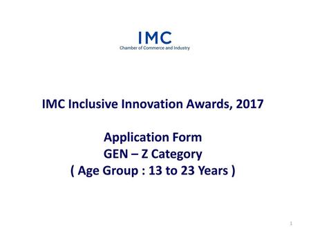 IMC Inclusive Innovation Awards, 2017