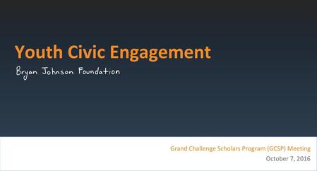 Youth Civic Engagement