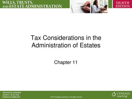 Tax Considerations in the Administration of Estates