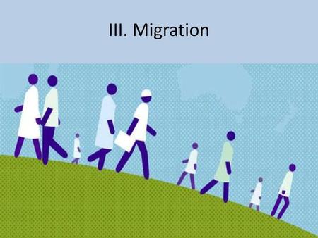 III. Migration.