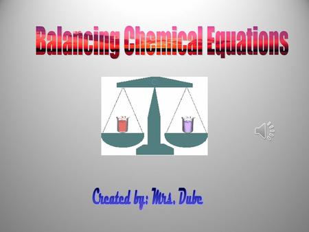 Balancing Chemical Equations