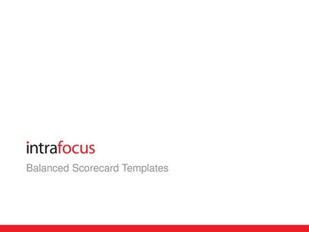 Balanced Scorecard Templates