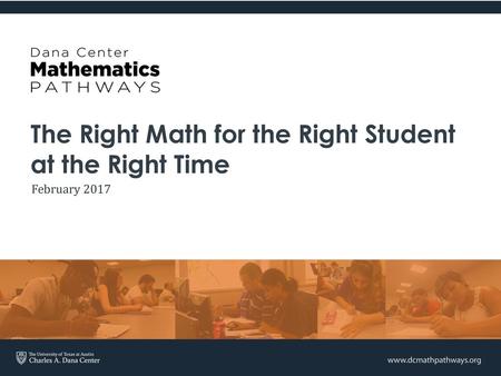 The Right Math for the Right Student at the Right Time