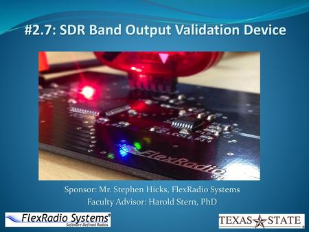 #2.7: SDR Band Output Validation Device