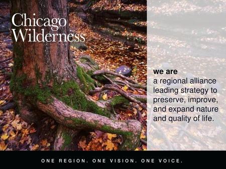 We are a regional alliance leading strategy to preserve, improve, and expand nature and quality of life.