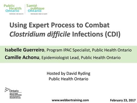 Using Expert Process to Combat Clostridium difficile Infections (CDI)