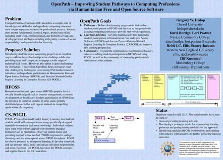 OpenPath – Improving Student Pathways to Computing Professions