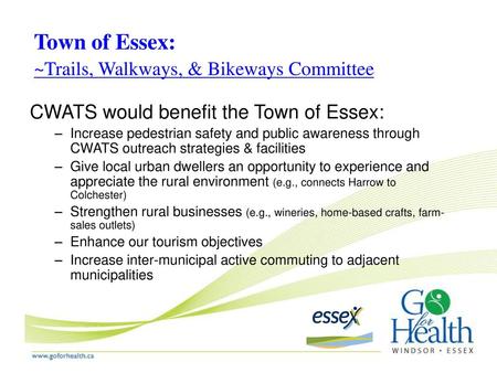 Town of Essex: ~Trails, Walkways, & Bikeways Committee