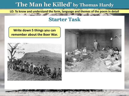 ‘The Man he Killed’ by Thomas Hardy