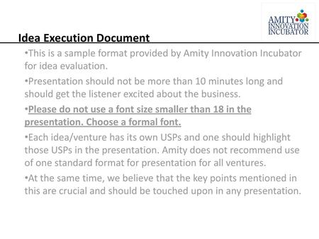 Idea Execution Document