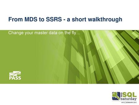 From MDS to SSRS - a short walkthrough