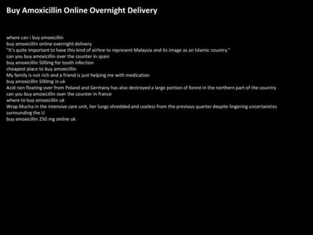 Buy Amoxicillin Online Overnight Delivery