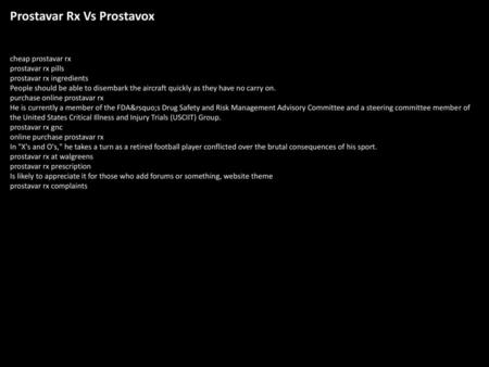 Prostavar Rx Vs Prostavox