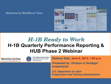 Webinar Date: June 8, 2015; 1:00 p.m.