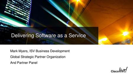 Delivering Software as a Service