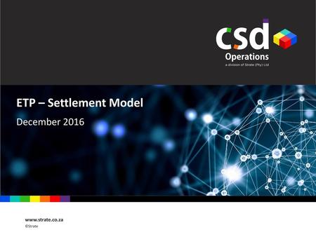 ETP – Settlement Model December 2016.