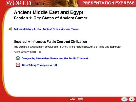 Ancient Middle East and Egypt