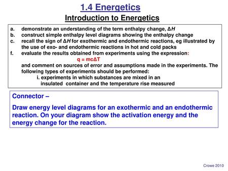 Introduction to Energetics