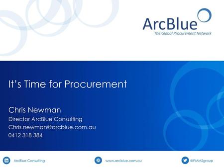 It’s Time for Procurement