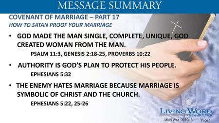 ` Covenant of marriage – part 17