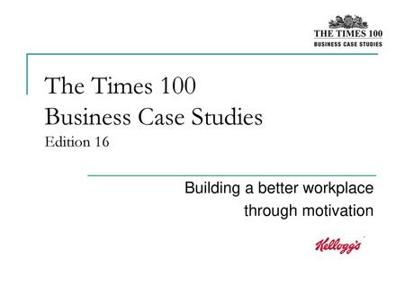 The Times 100 Business Case Studies Edition 16