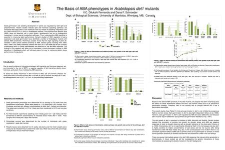 The Basis of ABA phenotypes in Arabidopsis det1 mutants