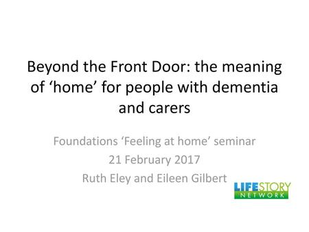 Foundations ‘Feeling at home’ seminar 21 February 2017