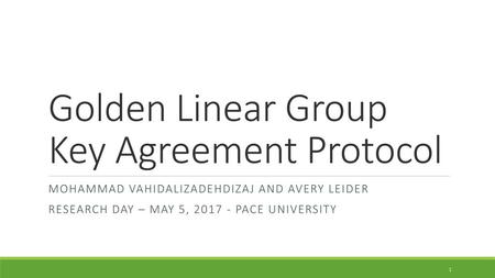 Golden Linear Group Key Agreement Protocol