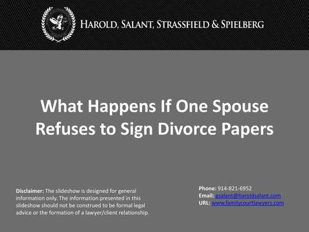 What Happens If One Spouse Refuses to Sign Divorce Papers