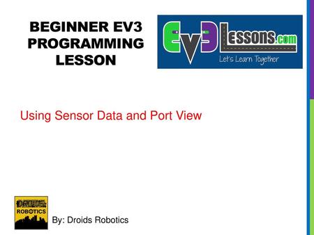 BEGINNER EV3 PROGRAMMING Lesson