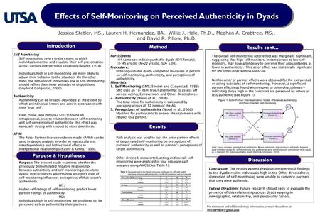 Effects of Self-Monitoring on Perceived Authenticity in Dyads