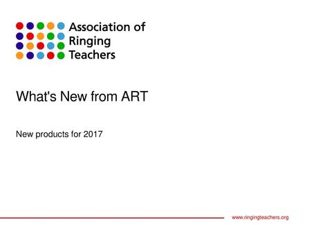 What's New from ART New products for 2017.