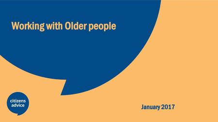 Working with Older people