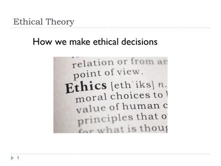 How we make ethical decisions