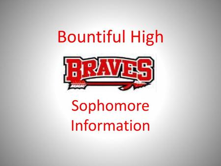 Sophomore Information