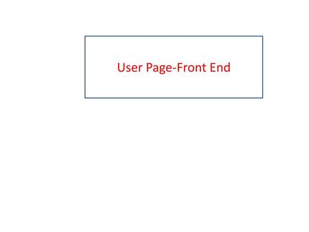 User Page-Front End.