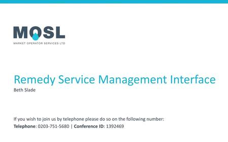 Remedy Service Management Interface