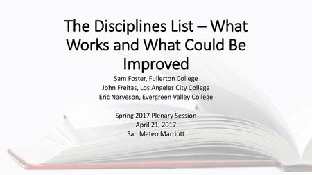 The Disciplines List – What Works and What Could Be Improved