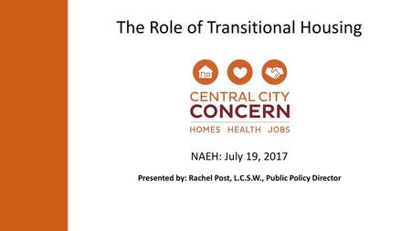 The Role of Transitional Housing