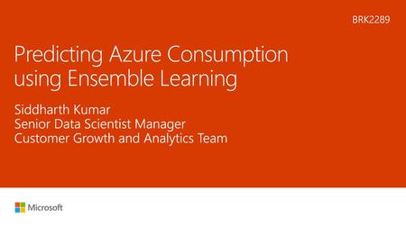 Predicting Azure Consumption using Ensemble Learning