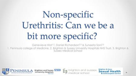 Non-specific Urethritis: Can we be a bit more specific?