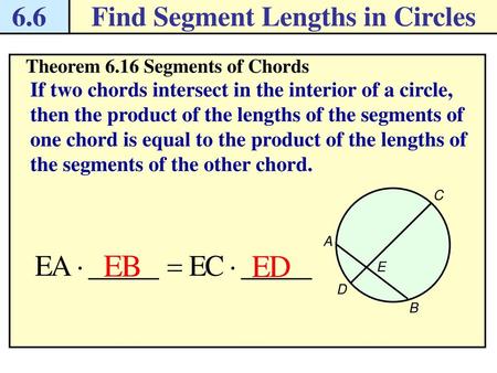 Find Segment Lengths in Circles