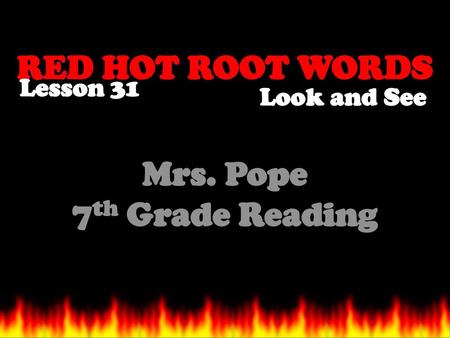 Mrs. Pope 7th Grade Reading