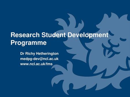 Research Student Development Programme