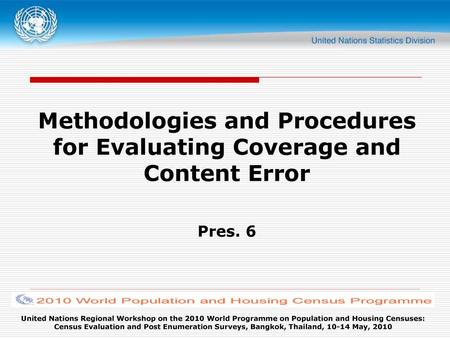 Methodologies & Procedures for Evaluation