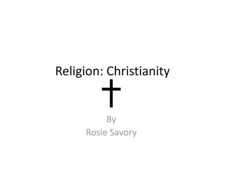 Religion: Christianity